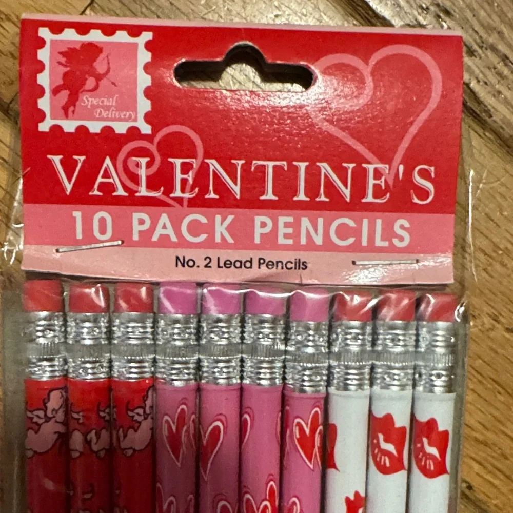 Heart-Themed Pencils - 10 Pack